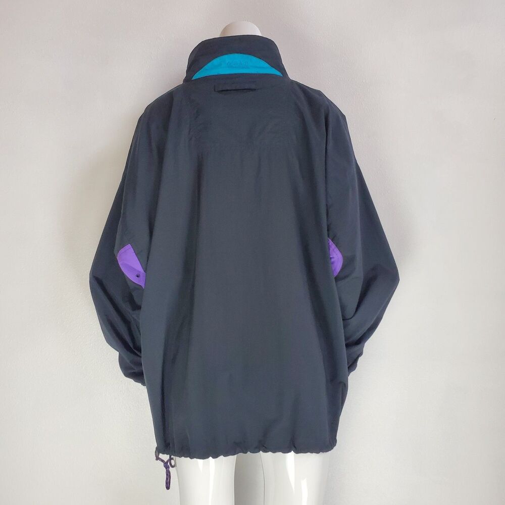 Vintage 90's Gear For Sports Black 1/2 Zip Windbreaker Jacket - Picture 3 of 8